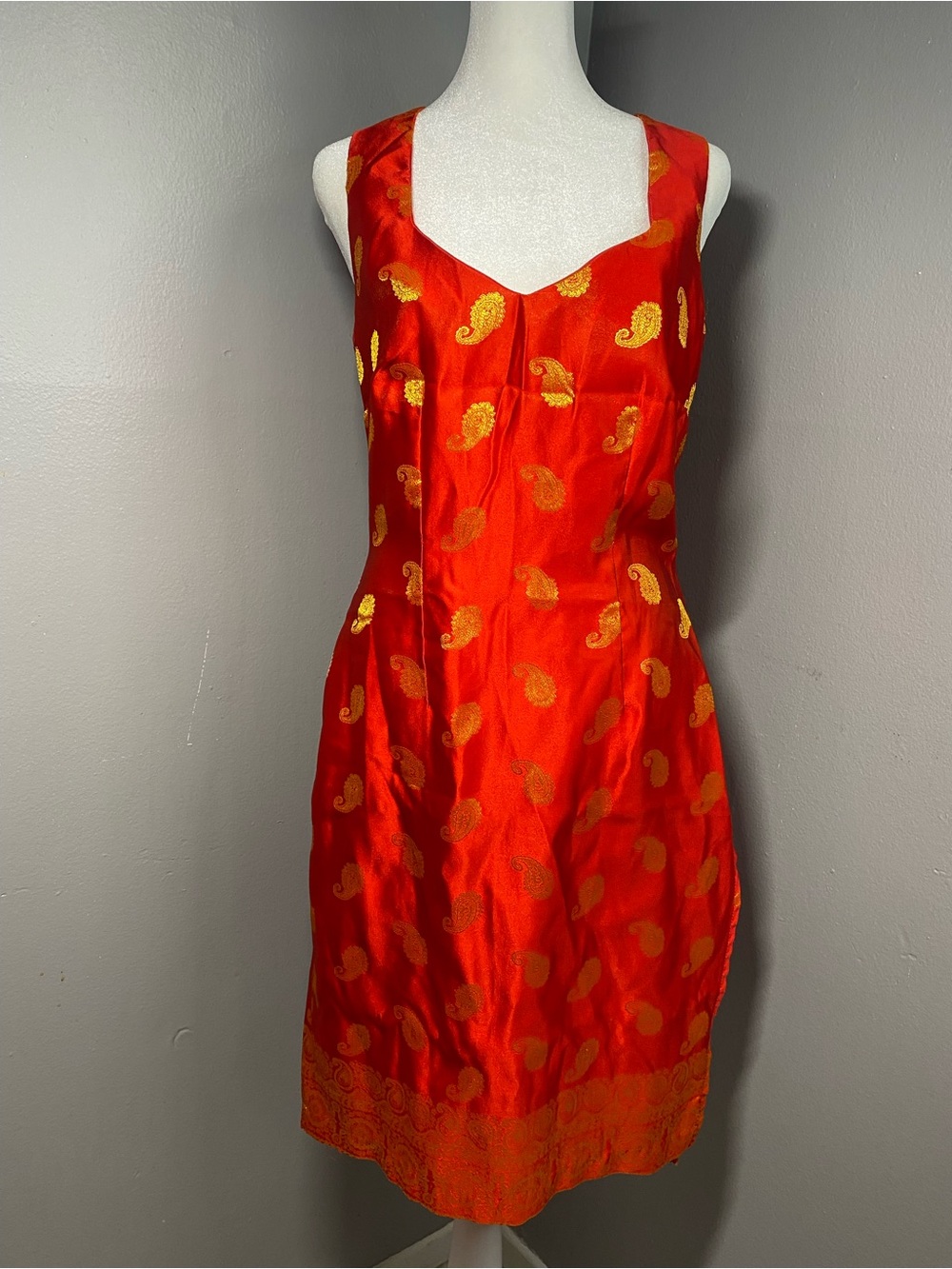Frederick's of Hollywood - Red with Gold Paisley Accents